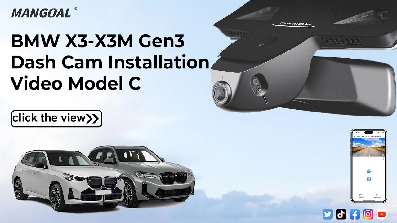 BMW X3 Gen3 X3 G01,F97 X3M sDrive28i,xDrive30i,M40i Mangoal tech dash cam 008F Installation