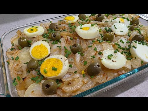 Portuguese Cod and Potatoes. Bacalhau a Gomes de Sá recipe