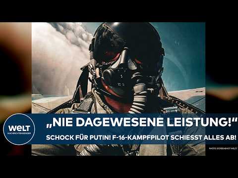 UKRAINE-KRIEG: Fliegerass schockt Putin! "Nie dagewesene Leistung" F-16-Pilot zerstört sechs Raketen