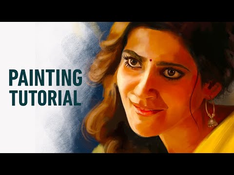 Digital Painting I Selvakumar Art I Samantha I painting tutorial