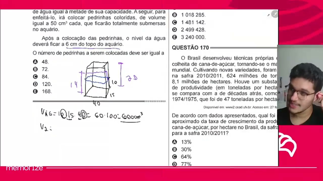 Resolução em Vídeo — Questão 168 ENEM 2014 PPL