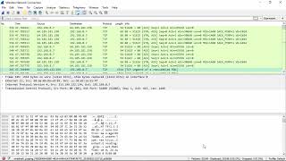 Analyzing the live capture using Wireshark