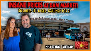 INSANE Market Prices in Vietnam! $4 Shirts & $1 Smoothies - Dam Market Nha Trang