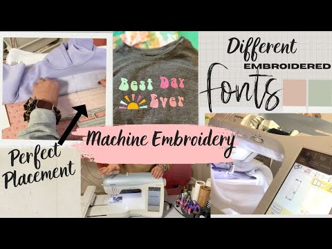 MACHINE EMBROIDERY FOR BEGINNERS USING MY BROTHER ONE NEEDLE MACHINE. HOW TO EMBROIDER A SWEATSHIRT.