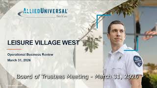 Board Meeting March 31 2026