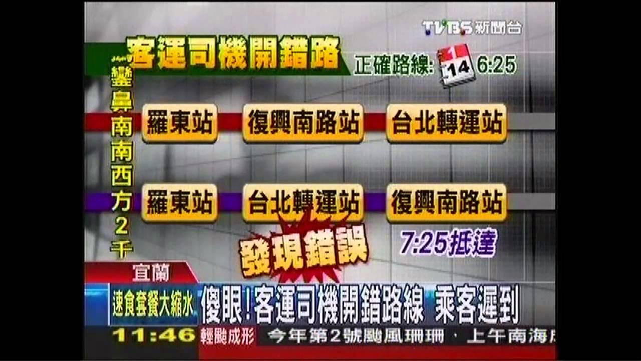 傻眼!客運司機開錯路線 乘客遲到