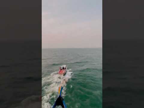 Parasailing Thrills at Manipal Beach 🌊 | Epic Aerial Views! #ManipalBeach #beachvibes #UbaidX