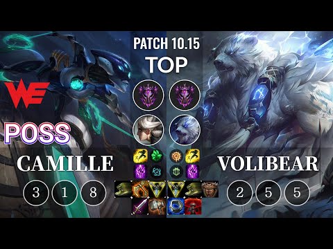WE Poss Camille vs Volibear Top - KR Patch 10.15