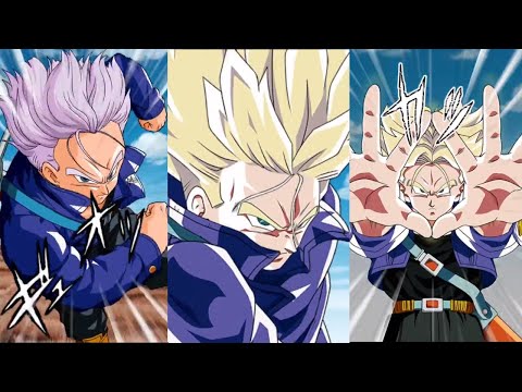 NEW AGL TRANSFORMING SSJ TRUNKS SUPER ATTACKS & ACTIVE SKILL ANIMATIONS! | DBZ Dokkan Battle