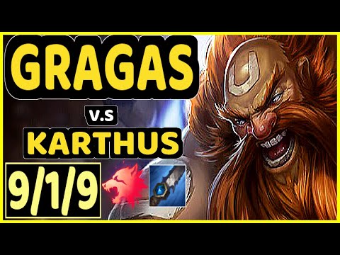 EVROT (GRAGAS) vs KARTHUS - 9/1/9 KDA JUNGLE CHALLENGER GAMEPLAY - BR