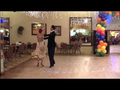 Rasha Lawrence with Paolo DiLorenzo American Foxtrot Goldcoast Ballroom Summer Showcase 2016