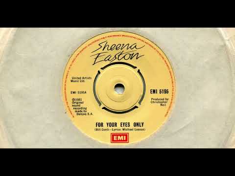 SHEENA EASTON / FOR YOUR EYES ONLY / 1981 / A-SIDE / 7'' VINYL / 80'S