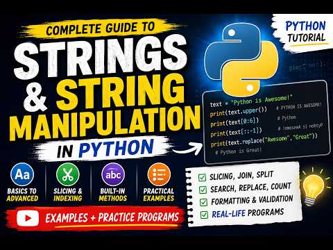 Python Strings String Manipulation Tutorial Complete Guide For Beginners