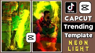 TikTok Neon Light New Trend | Neon Lights CapCut Template Tutorial | TikTok CapCut Neon Light Trend