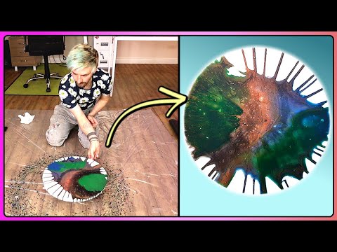 How To Create Spin Art | Abstract Spin Painting Technique | Spin Painting Tutorial