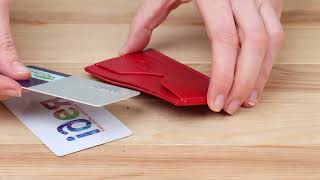 Кожаный женский картхолдер Grande Pelle 11396 красный