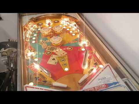 1974 Gottlieb Top Card pinball machine. Sales purpose video.