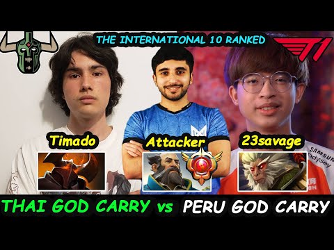 T1 23savage vs Timado Chaos Knight Attacker Kunkka The International 10 Ranked Dota 2 Server EU