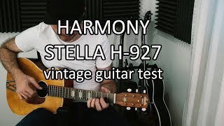 Video thumbnail for Harmony Stella H-927 vintage guitar test by czemplikmusic