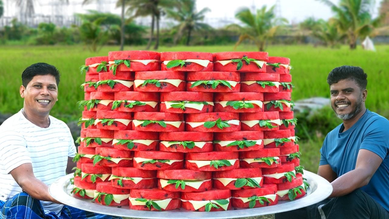 WATERMELON SANDWICH | Watermelon Honey Sandwich Recipe | Viral Sandwich