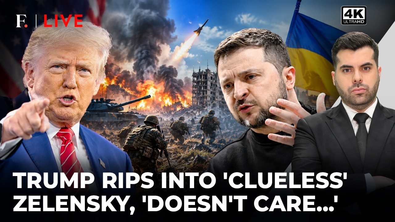 'Zelensky Doesn't Know What He's Saying':Trump Slams Kyiv, 'He Doesn't Want Peace'|Firstpost Live|4K