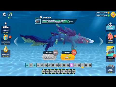NEW 85% OFF LUMINITE SHARK UNLOCKED (Hungry Shark Evolution Gameplay) - Hungry Shark