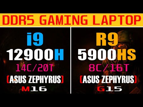 INTEL i9 12900H vs RYZEN 9 6900HS || RTX 3070Ti || DDR5 LAPTOP ||