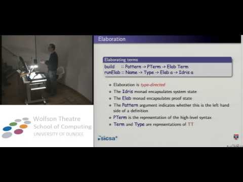 TIAP Edwin Brady - Implementing a Dependently Typed Programming Language