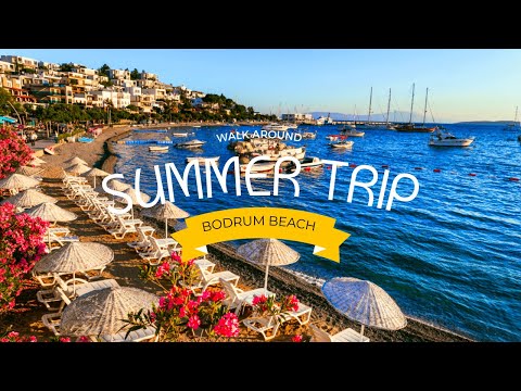 Praia de Bodrum a pé do hotel | Vibrações da praia à noite