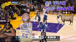 LEBRON JAMES REACTS TO Los Angeles Lakers vs Minnesota Timberwolves Full Game Highlights