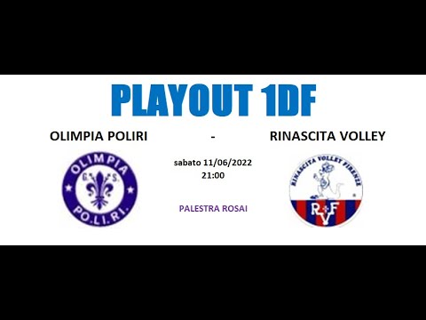 1DF PLAYOUT Spareggio - OLIMPIA POLIRI vs RINASCITA VOLLEY