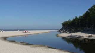 preview picture of video 'Plaża Dębki, rzeka Piaśnica, Bałtyk.'