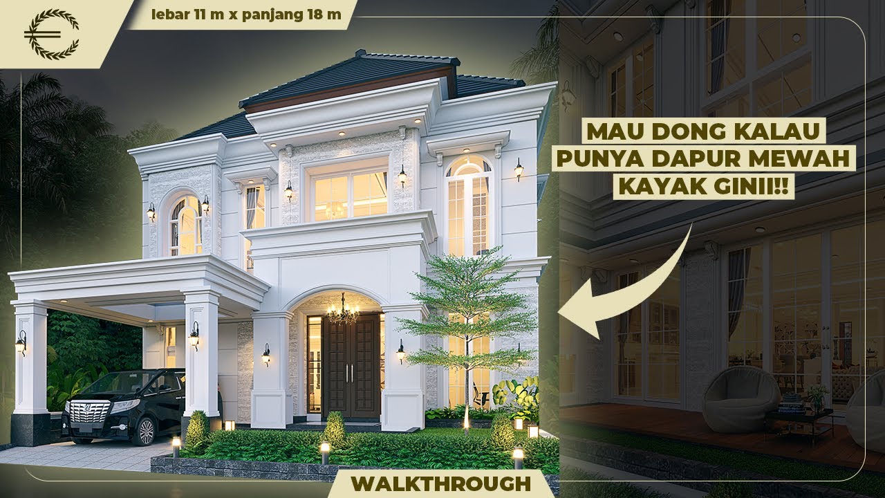 Video 3D Desain Rumah Klasik 2 Lantai Ibu Lily - Medan