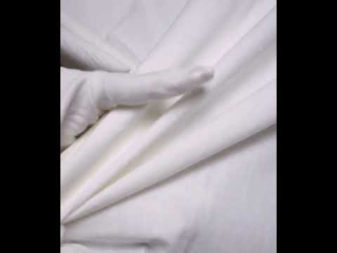 White Calico Khadi Cotton 130 GSM Fabric - Bleached Dyeable & 36 Inch Width — video