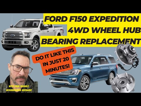 Replace 4WD wheel bearing hubs on Ford F150 Raptor or Expedition (most quickly and safely)