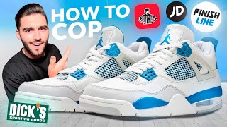 SHOCKING UPDATES!!! How To MANUALLY Cop The Jordan 4 Military Blue For Retail!