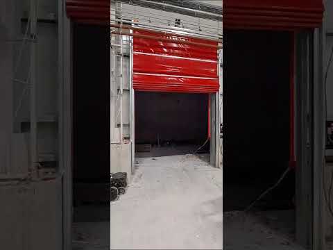 fold up PVC hangar door designed for industrial facilities