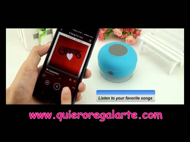 Vídeo relacionado con Music Hero Altavoz 3 W con Ventosa, Teclas para música y Llamadas, micrófono Integrado y Manos Libres, Protegido del Agua para Uso en Ducha, baño, Piscina y Cocina, Color Negro