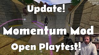 Momentum Mod update and open playtest! All modes shown! Surf, bhop, kz, defrag, conc jump, etc