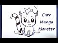 How To Draw A Manga Monster Super Cute And Easy