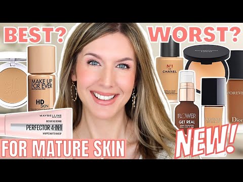 8 BEST & WORST NEW Foundations For Mature Skin 2022 | FOUNDATION ROUNDUP