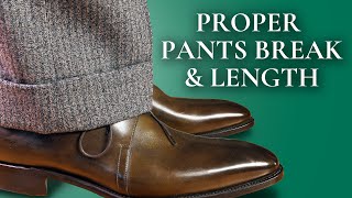 Proper Pants Break &amp; Length How To Hem Suit Trousers, Dress Slacks &amp; Chinos: Full, Half or No Break?
