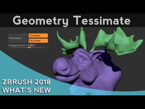 018 ZBrush 2018 Geometry Tessimate