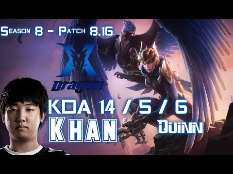 KZ Khan QUINN vs URGOT Top - Patch 8.16 KR Ranked