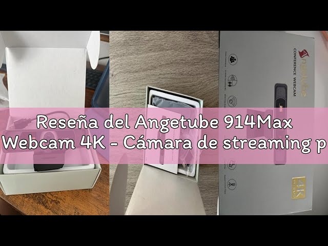 Vídeo relacionado con Angetube 914Max Webcam 4K - Cámara de streaming para PC con ángulo amplio de 120°, enfoque automático PDAF, micrófonos duales con reducción de ruido, 1080p@60fps, compatible con portátiles, Mac, Teams