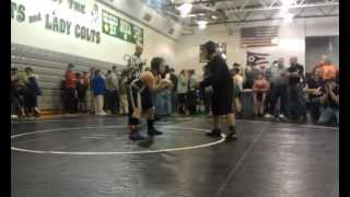 preview picture of video '7 yr. old 113lbs. Holden Hunter vs. 9 yr old 126lb. Heavywieght match..'