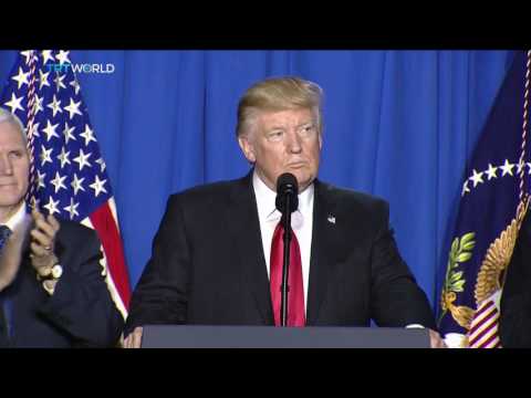 The Trump Presidency: US President Donald Trump signs executive orders on immigration