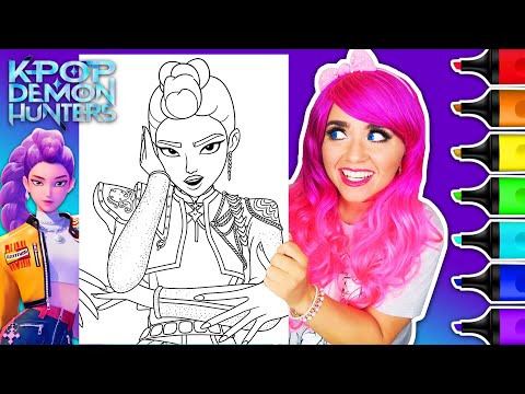 Coloring Rumi from K-Pop Demon Hunters | Ohuhu Art Markers