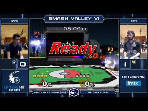 Smash Valley VI Melee Singles - Naps (Marth/Sheik) vs Semi (Fox/DK) - Pools