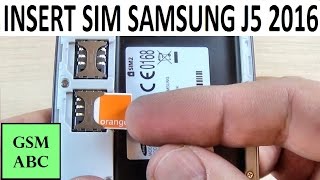 INSERT/ REMOVE SIM & Memory SD Card Samsung Galaxy J5 (2016) | How to